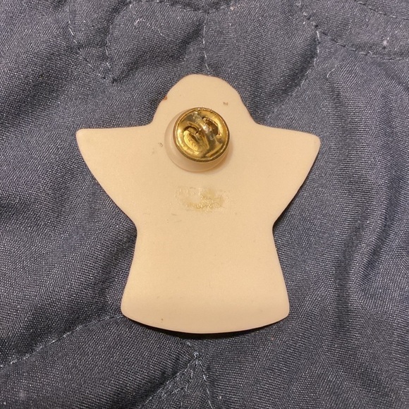 Angle brooch Christmas holiday ceramic jewelry - Picture 2 of 4